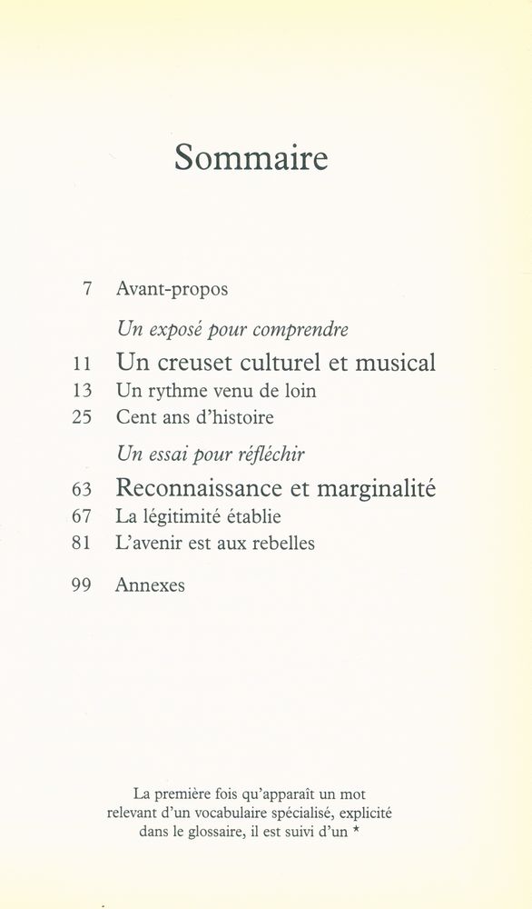 『LE JAZZ : Un exposé pour comprendre Un essai pour réfléchir』 2