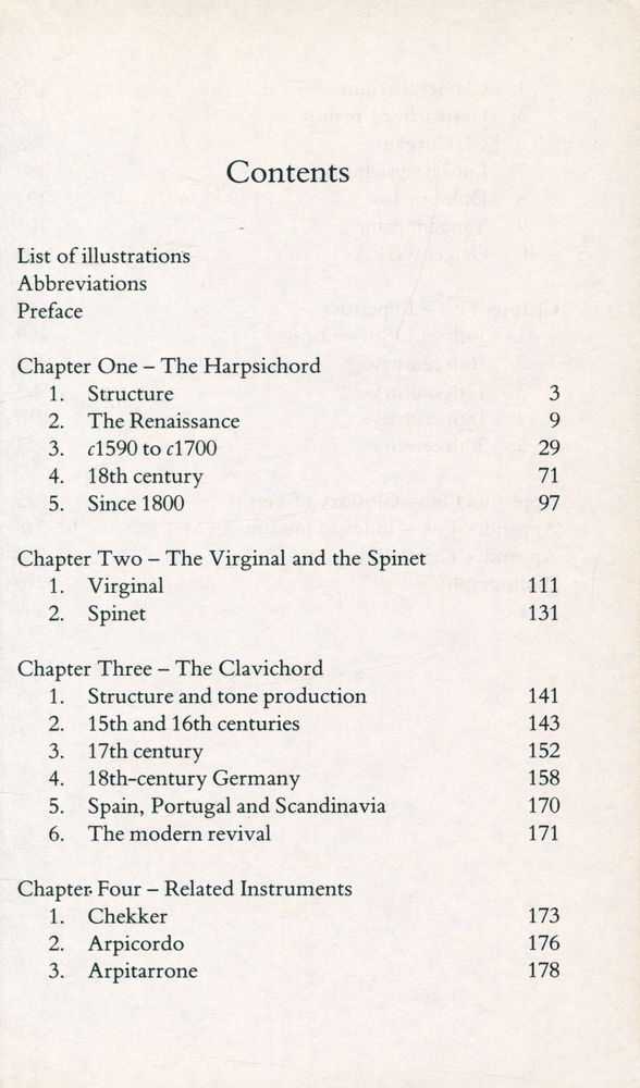 『Early keyboard instruments. - (The new Grove musical instruments series)』 2
