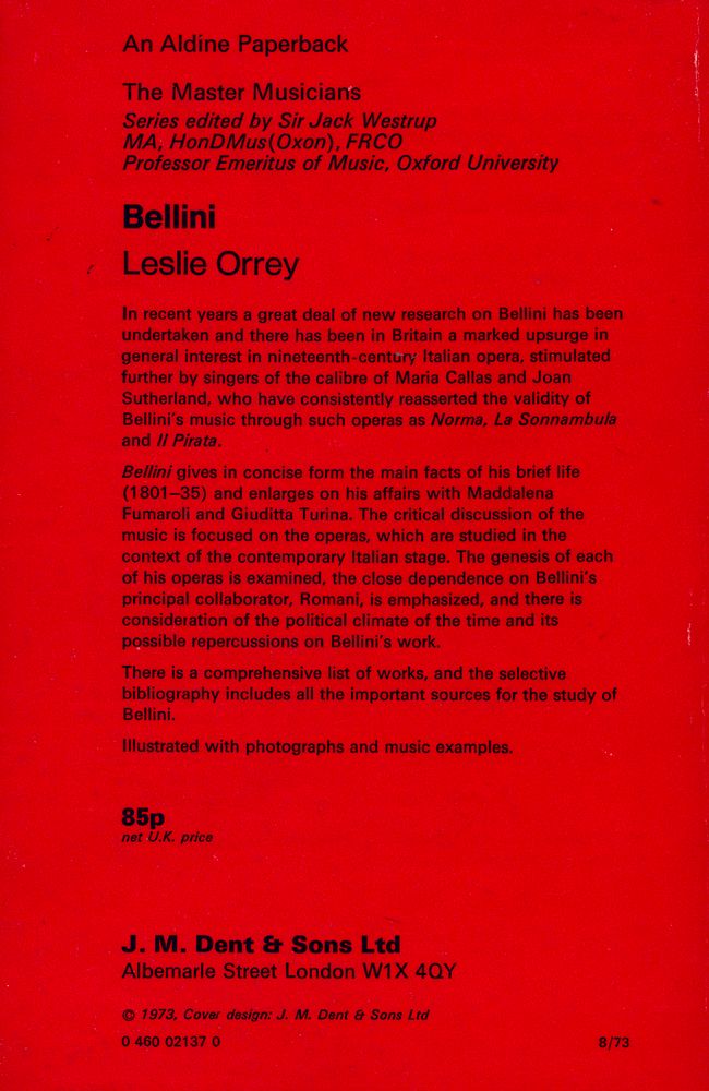 『THE MASTER MUSICIANS SERIES - BELLINI』 3