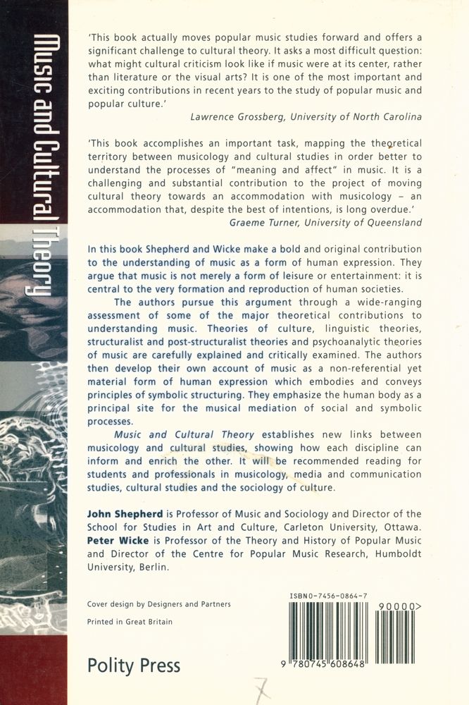 『Music and Cultural Theory』 4