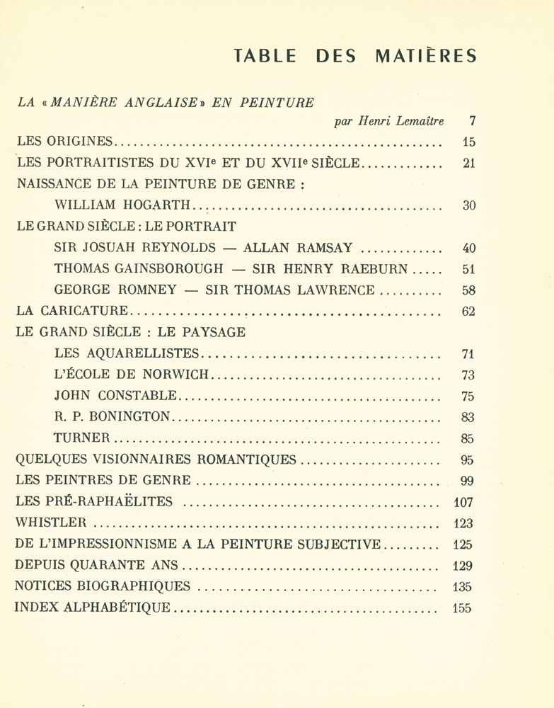 『L'ÉCOLE ANGLAISE DE PEINTURE Précédé de LA 