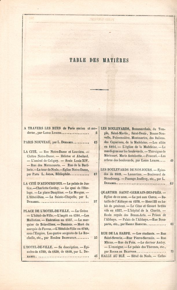 『LES RUES DE PARIS OU PARIS CHEZ SOI : PARIS ANCIEN ET NOUVEAU』 2