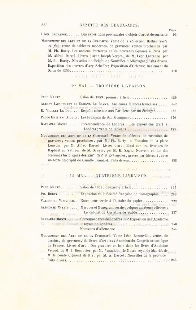『GAZETTE des BEAUX - ARTS 2 : Courrier Européen de L'ART et de la CURIOSITÉ』 3