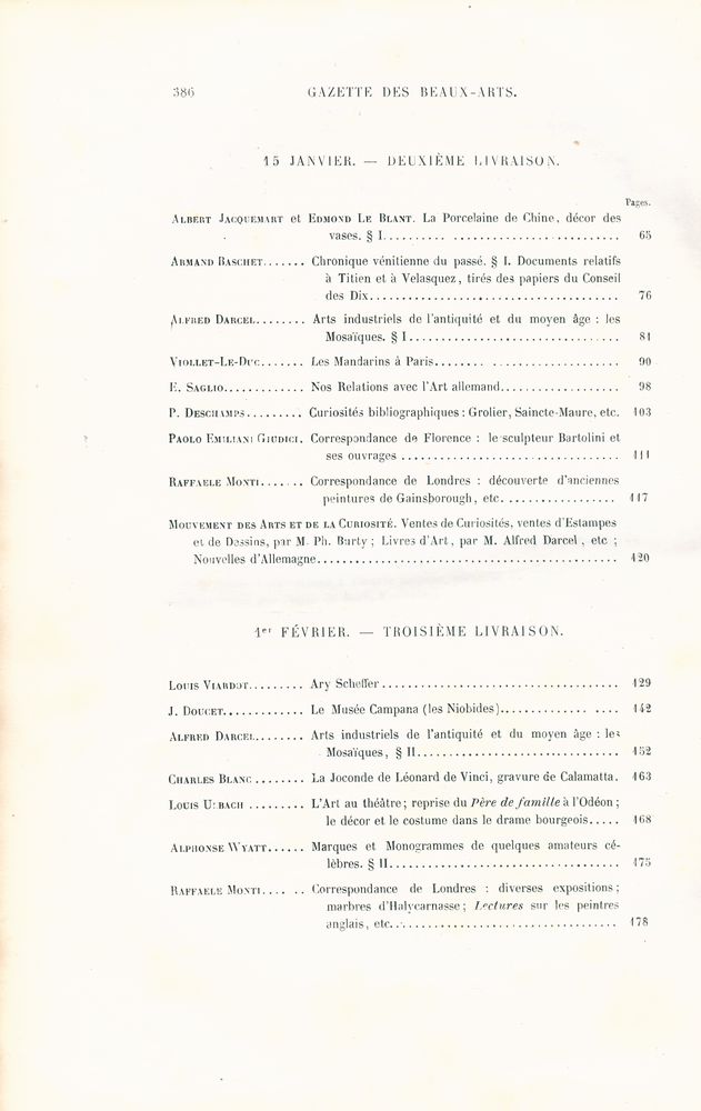 『GAZETTE des BEAUX - ARTS 1 : Courrier Européen de L'ART et de la CURIOSITÉ』 3