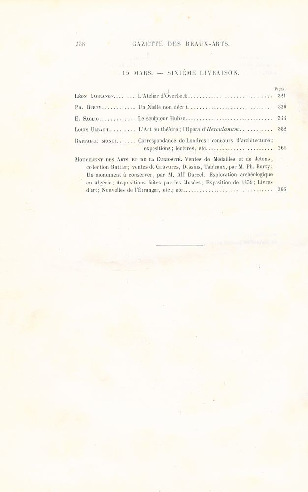 『GAZETTE des BEAUX - ARTS 1 : Courrier Européen de L'ART et de la CURIOSITÉ』 5