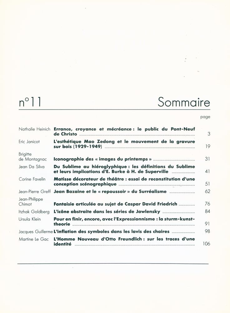 『l'écrit - voir : revue d'histoire des arts』 11/1988 2