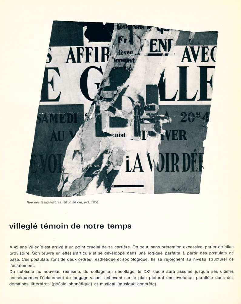《VILLEGLE: DEFENSE d'AFFICHER》 2