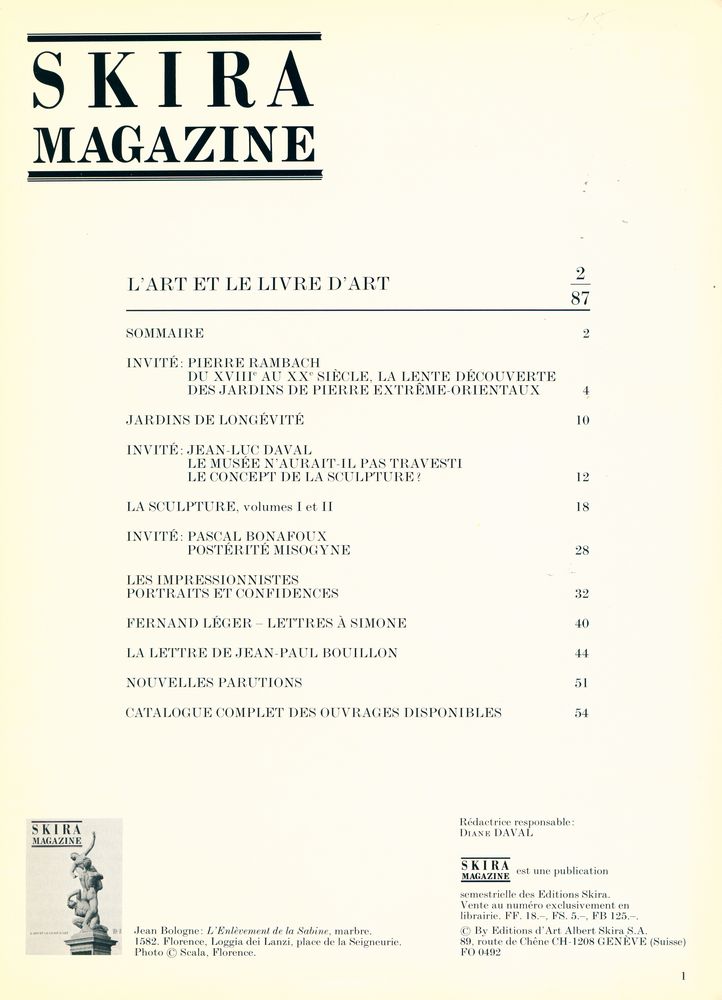 『SKIRA MAGAZINE』 2 1987 2