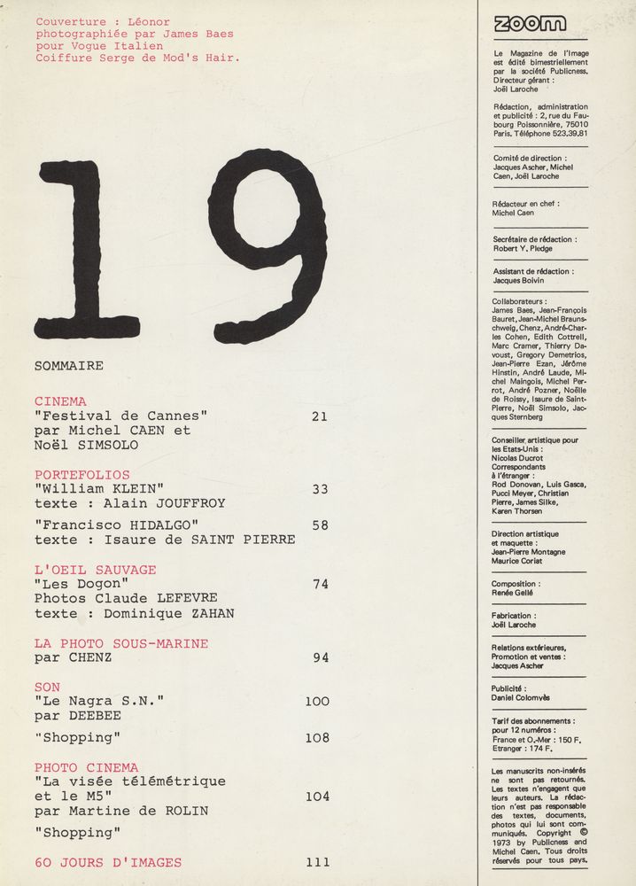 『ZOOM』 19, JUILLET/AOUT 1973 2