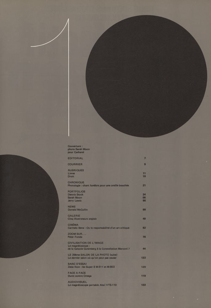 『ZOOM : LE MAGAZINE DE L'IMAGE』 NUMÉRO 10 JANVIER/FÉVRIER 1972 2