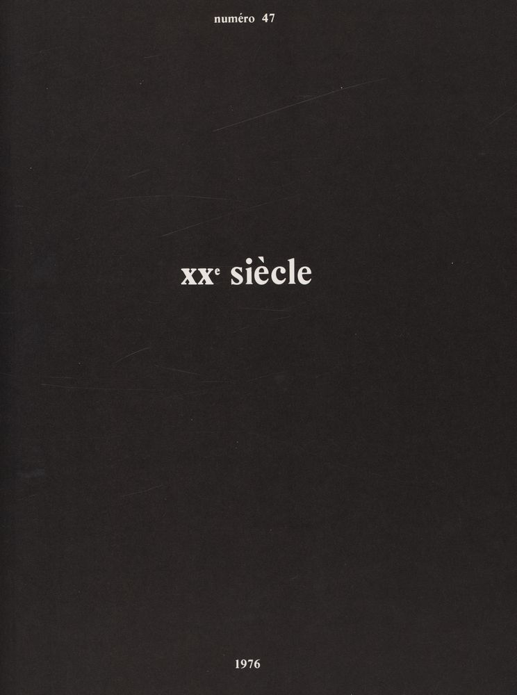 『XXe siècle N° 47 - PANORAMA 76** : ART TOTAL Ⅰ』 2