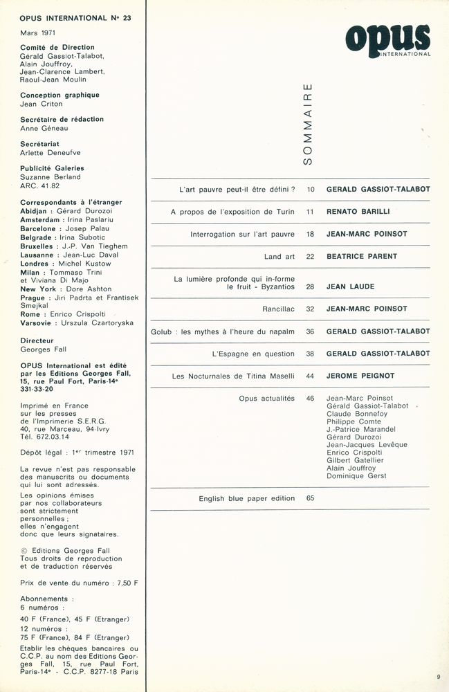 『OPUS INTERNATIONAL』 23 2