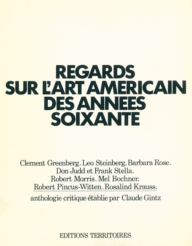『REGARDS SUR L'ART AMERICAIN DES ANNEES SOIXANTE』 1
