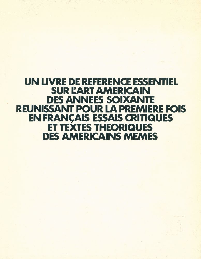 『REGARDS SUR L'ART AMERICAIN DES ANNEES SOIXANTE』 3