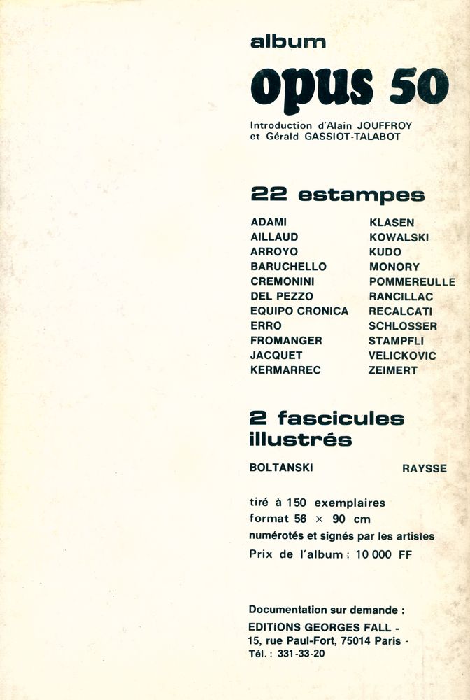『OPUS INTERNATIONAL』 57 OCTOBRE 1975 3