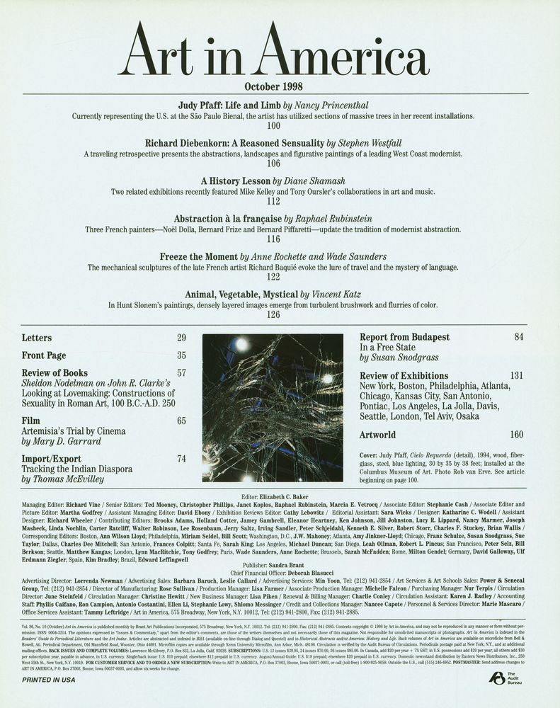 『Art in America』 OCTOBER 1998 2
