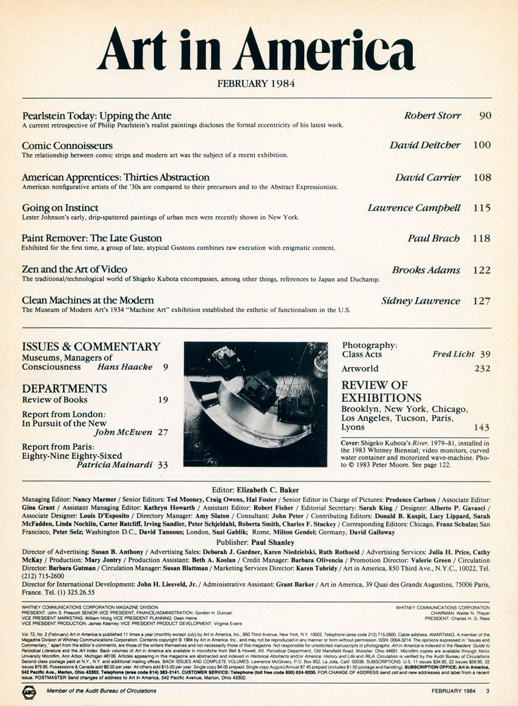 『Art in America』 Vol. 72 No. 2 February 1984 2