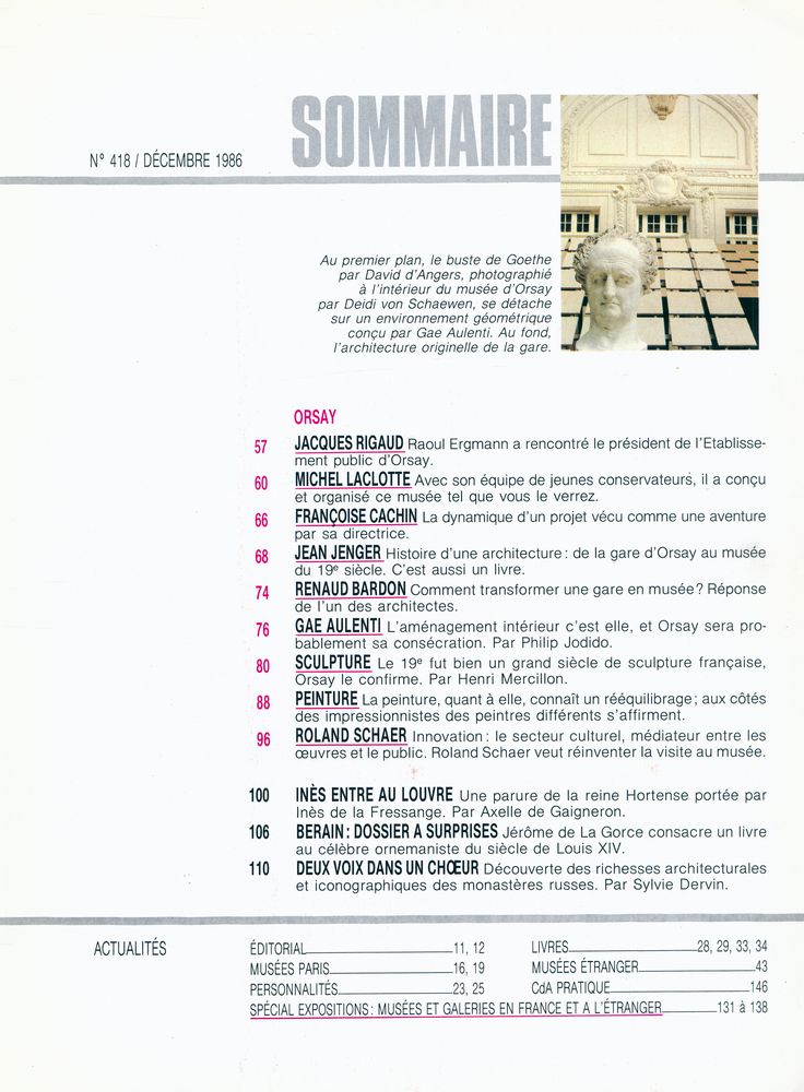 『Connaissance des arts』 N° 418 DÉCEMBRE 1986 2