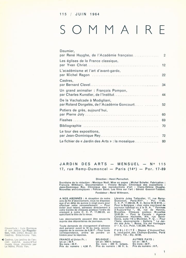 『JARDIN DES ARTS』 N° 115 JUIN 1964 2