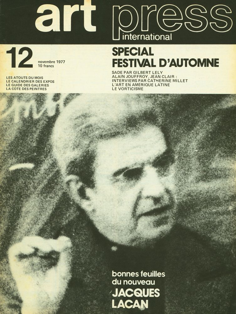 『art press international』 12 novembre 1977 1