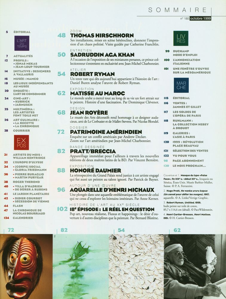 『Beaux Arts Magazine』 N° 185 octobre 1999 2