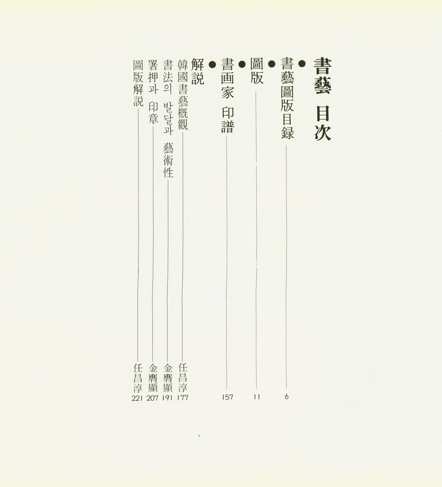 《韓國의 美 6 書藝(한국의 미 6 서예)》 2