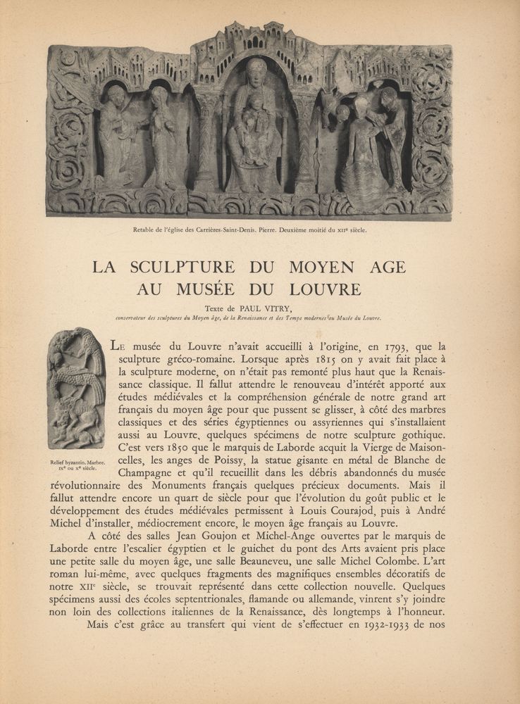 《LE LOUVRE - SCULPTURE DU MOYEN - AGE》 2