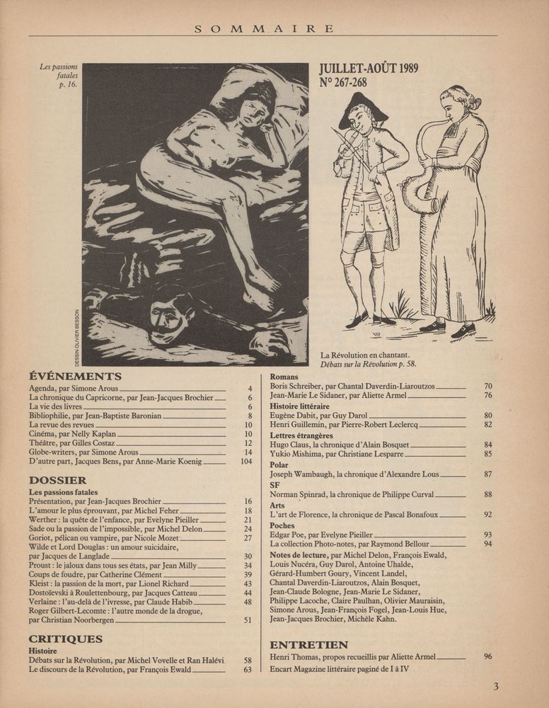 『magazine littéraire』 N°267 - 268 JUILLET - AOUT 1989 2