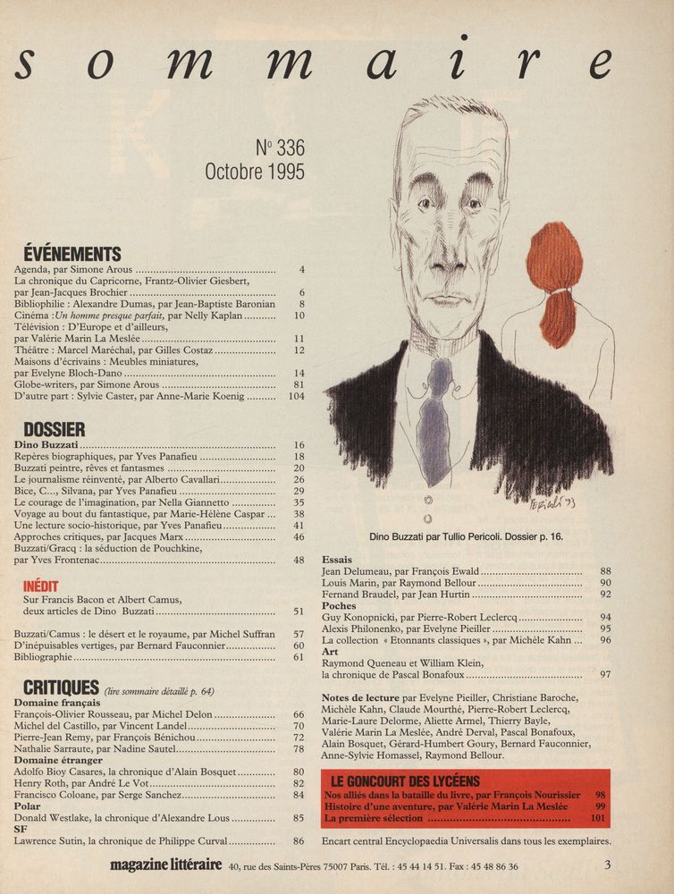 『magazine littéraire』 N° 336 octobre 1995 2