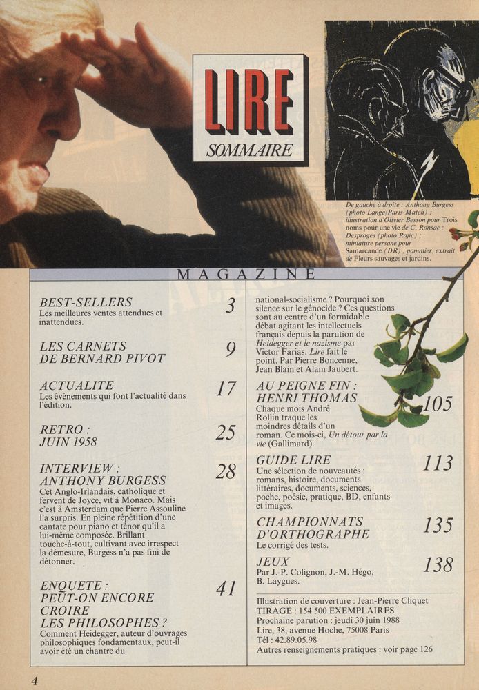 『LIRE』 N° 153 JUIN 1988 2