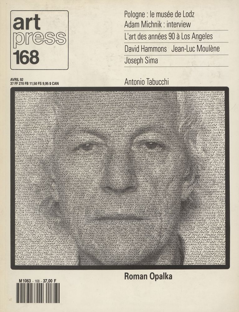 『art press』 168 AVRIL 1992 1