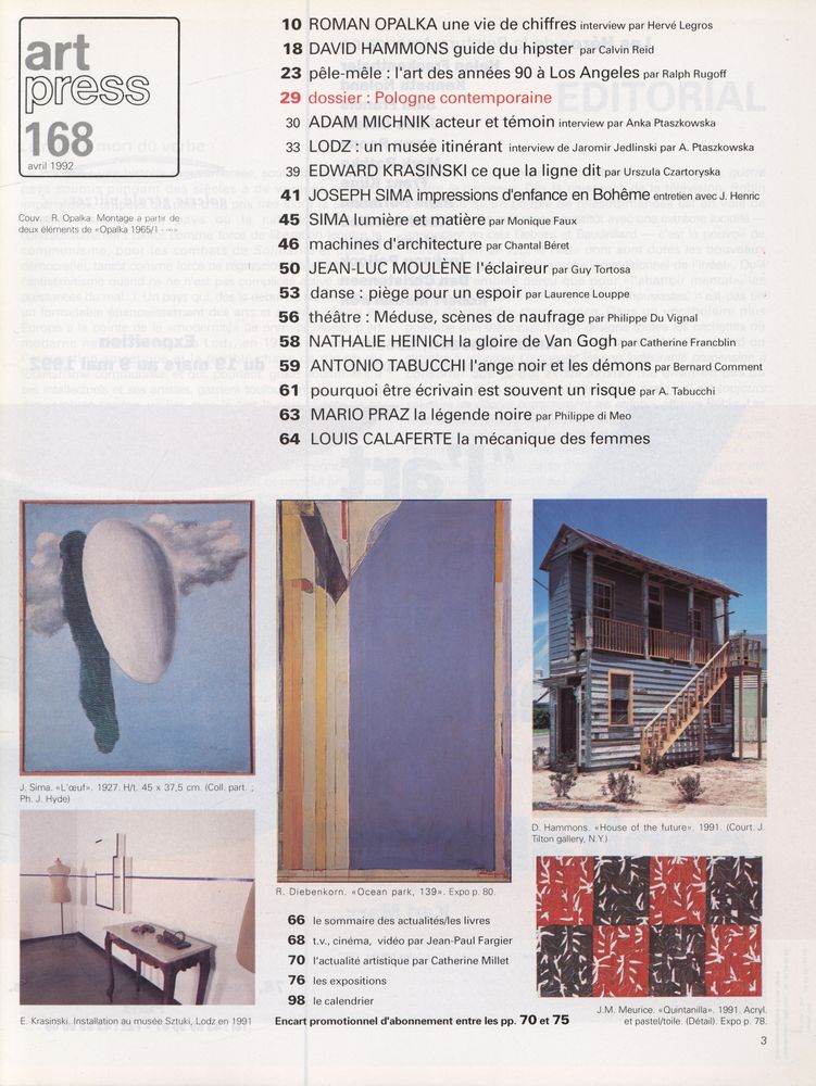 『art press』 168 AVRIL 1992 2