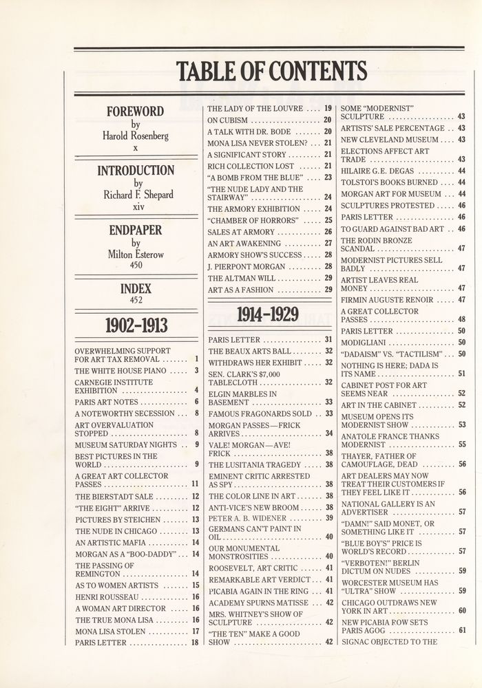 『The Art World : A SEVENTY - FIVE - YEAR TREASURY OF ARTNEWS』 2