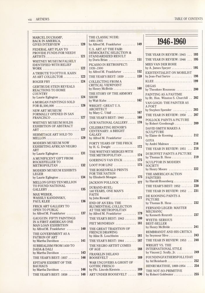 『The Art World : A SEVENTY - FIVE - YEAR TREASURY OF ARTNEWS』 4