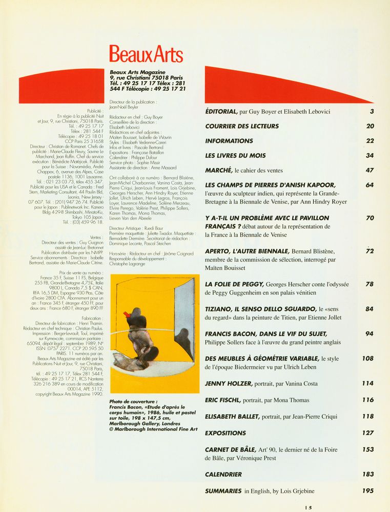 『Beaux Arts Magazine』 N° 80 JUIN 1990 2