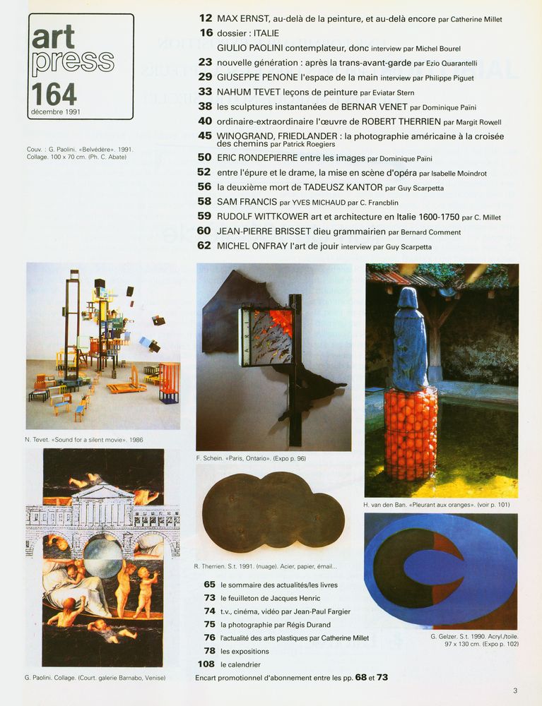 『art press』 164 DECEMBRE 1991 2
