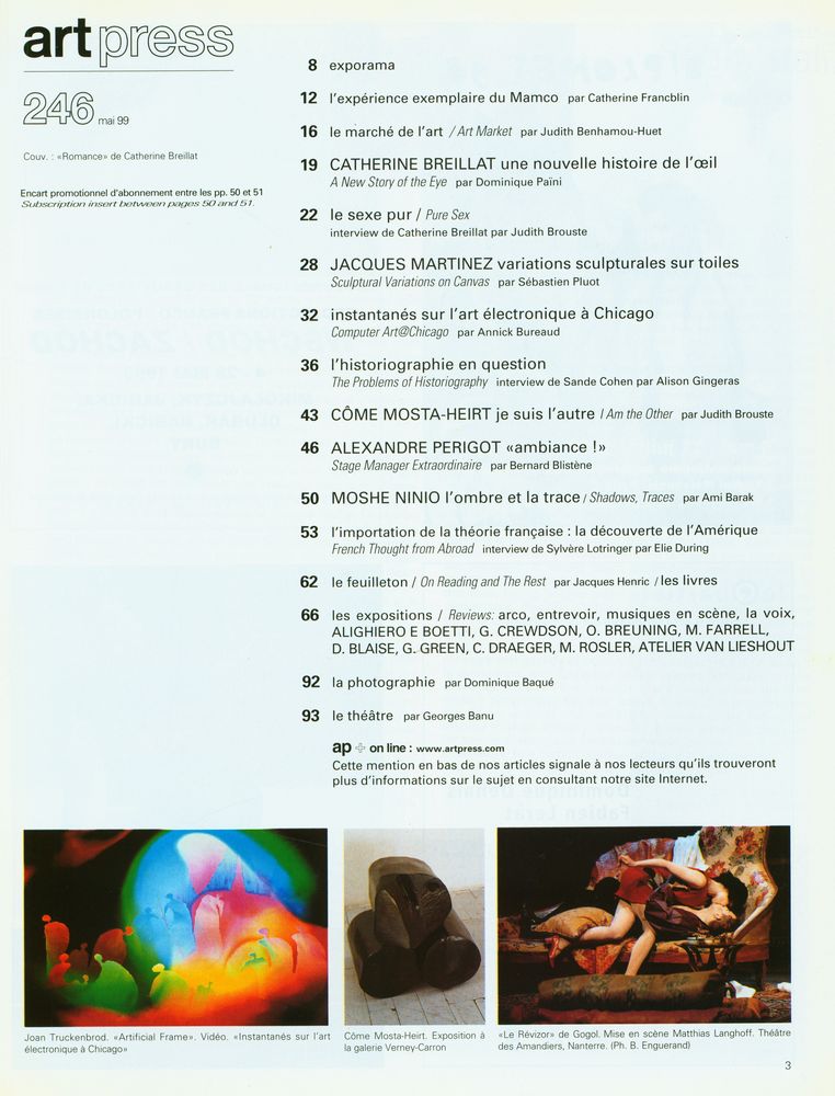 『art press』 246 MAI 1999 2