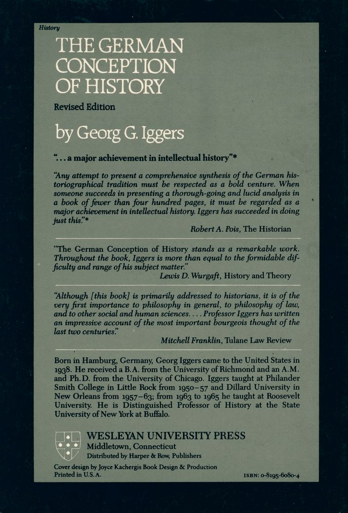 『THE GERMAN CONCEPTION OF HISTORY: The National Tradition of Historical Thought from Herder to the Present』 3