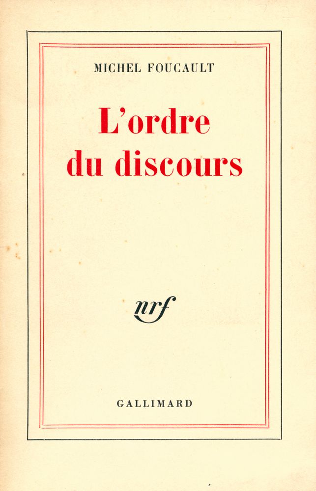 『L'ordre du discours』 1