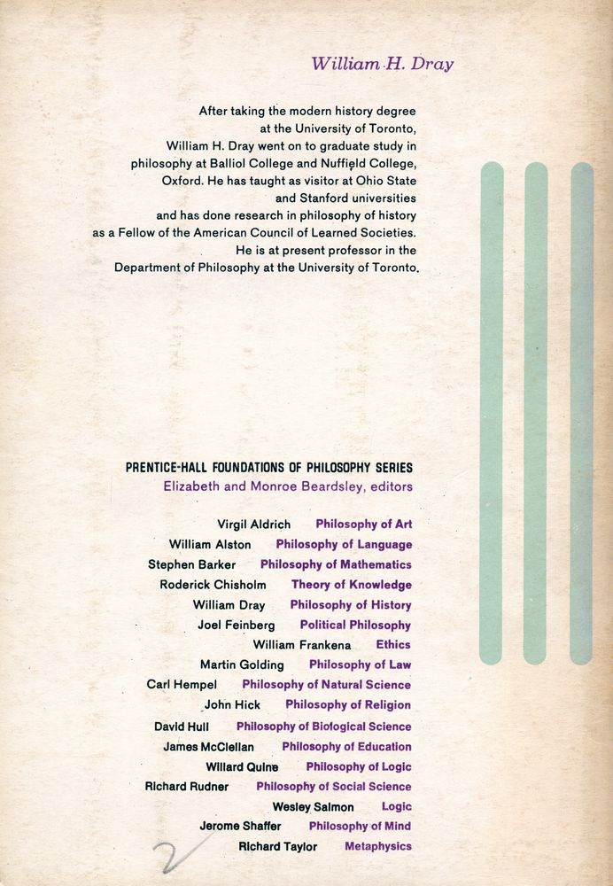 『FOUNDATIONS OF PHILOSOPHY SERIES - PHILOSOPHY OF HISTORY』 4