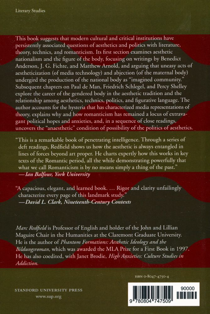 『The politics of aesthetics : nationalism, gender, romanticism』 3