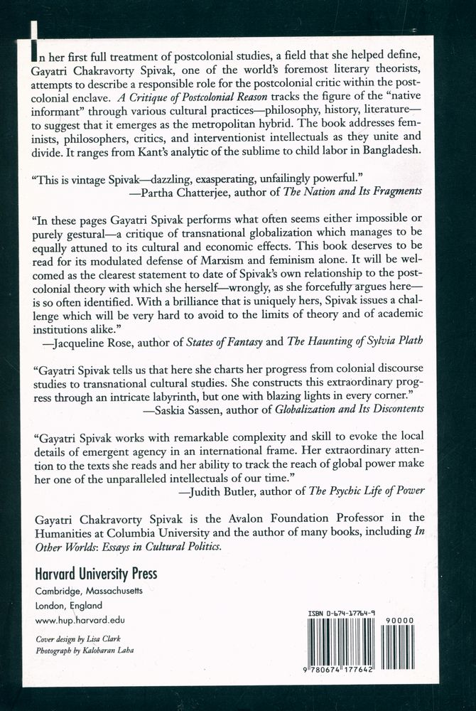 『A critique of postcolonial reason : toward a history of the vanishing present』 3