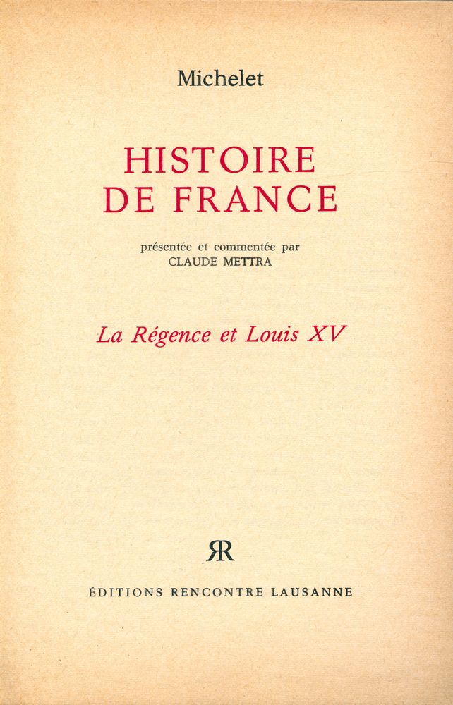 『HISTOIRE DE FRANCE : La Régence et Louis XV』 1