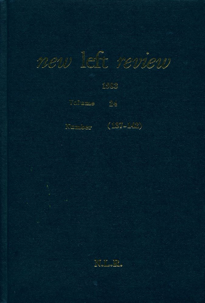 『new left review』 1983 Volume 24 Number 137 - 142 1