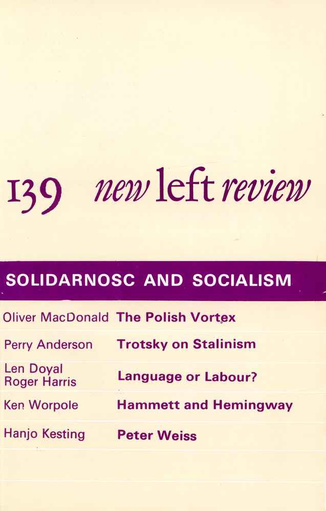 『new left review』 1983 Volume 24 Number 137 - 142 6