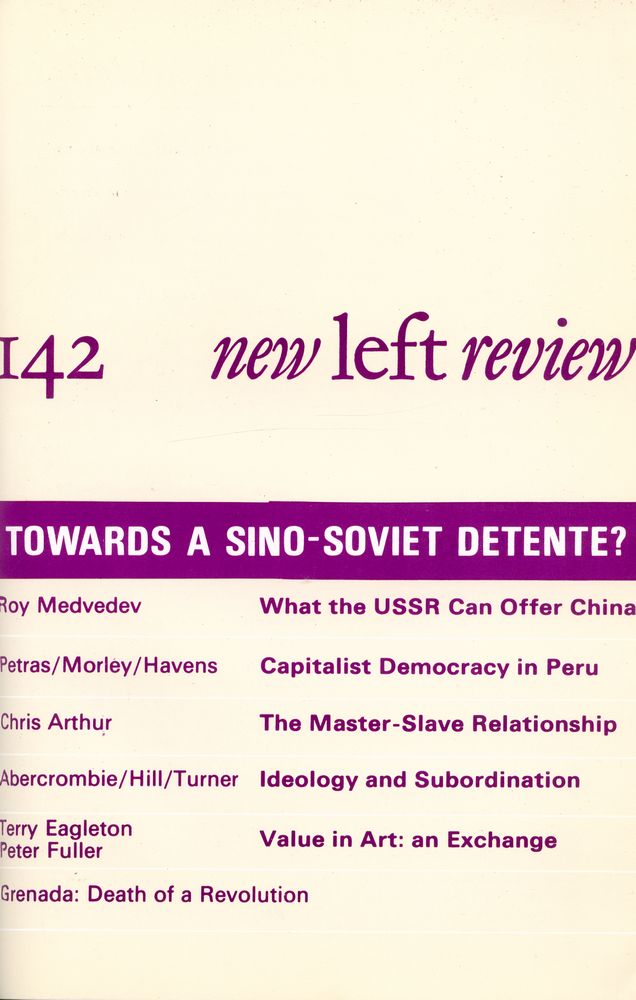 『new left review』 1983 Volume 24 Number 137 - 142