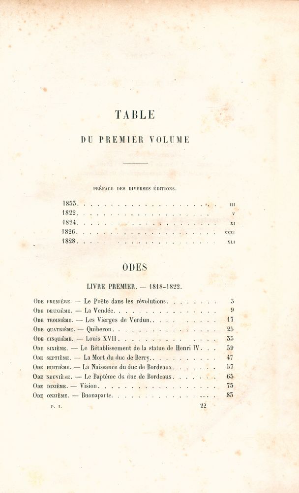 『ŒUVRES COMPLÈTES DE VICTOR HUGO - POÉSIE Ⅰ : ODES ET BALLADES,Ⅰ』 2