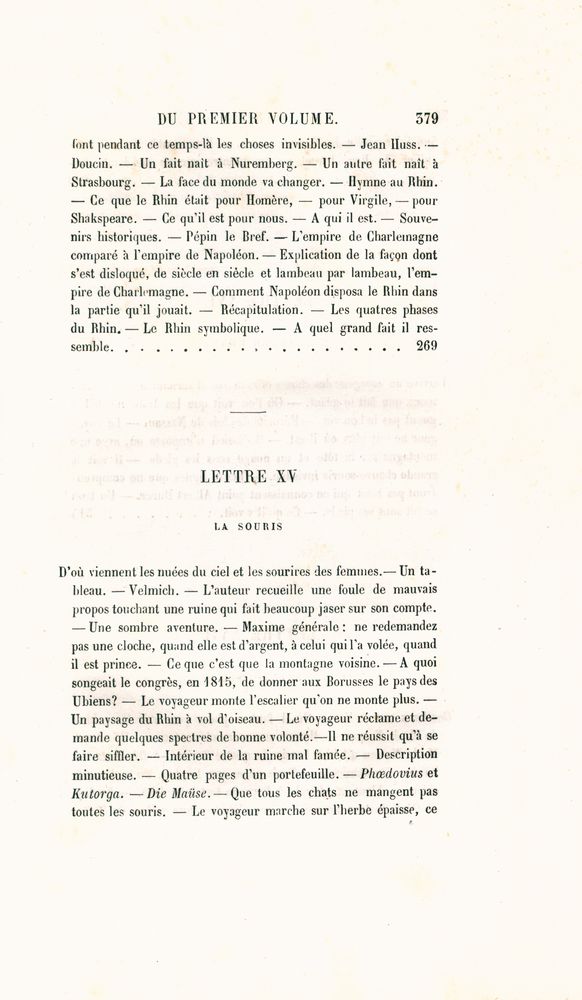 『ŒUVRES COMPLÈTES DE VICTOR HUGO - LE RHIN : LETTRES A UN AMI Ⅰ』