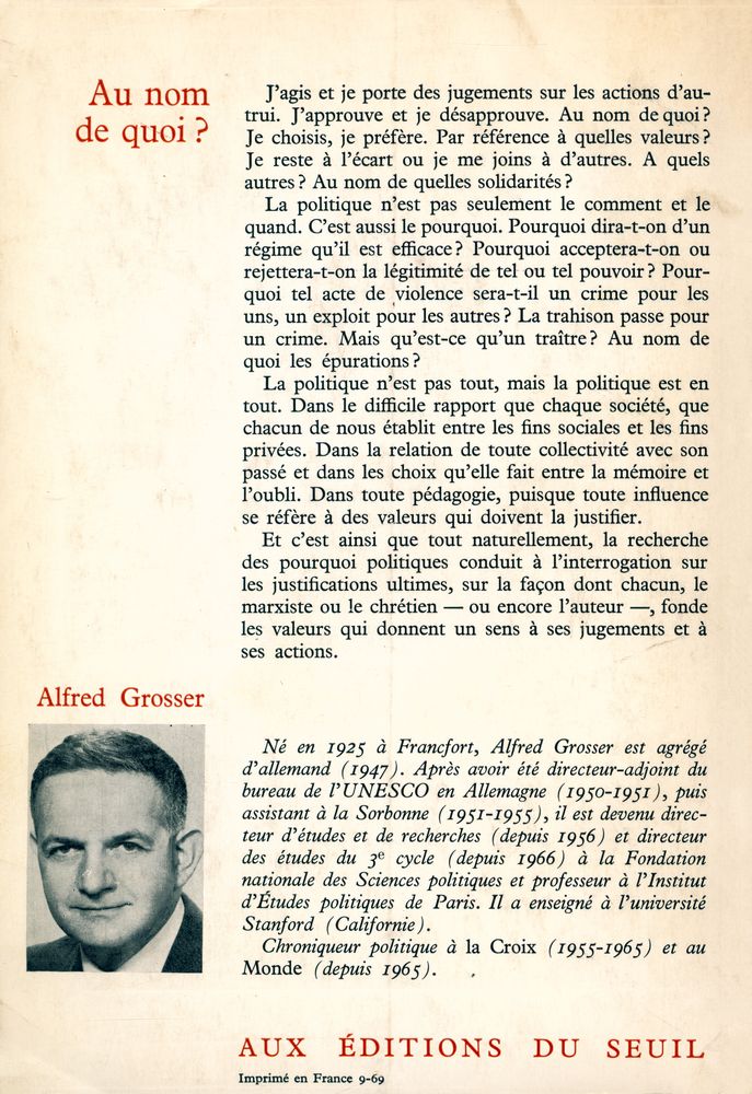 『Au nom de quoi ? : Fondements d'une morale politique』 3