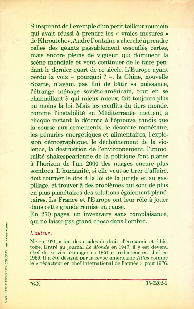 『LE DERNIER QUART DU SIÈCLE』 4